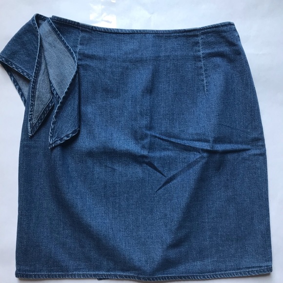 Vintage GAP Wrap Mini Skirt Size Small Blue - Picture 3 of 10